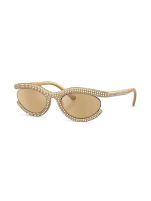 Sonnenbrille mit kristallen Swarovski gold