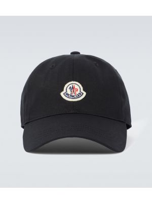 Czarna czapka z daszkiem Moncler