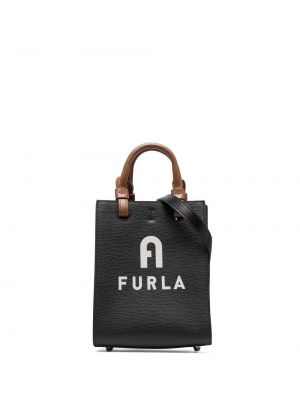 Trykt mini bag Furla svart