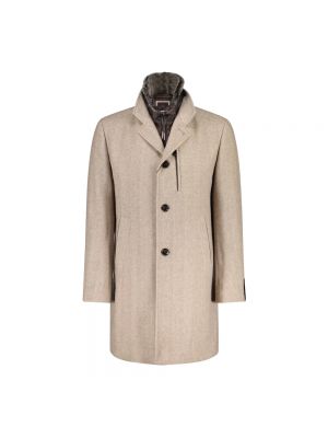Pikowany płaszcz wełniany Windsor brązowy