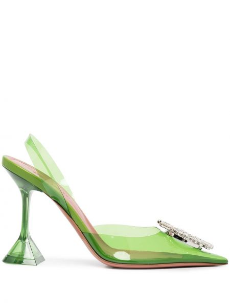Pantofi cu toc Amina Muaddi verde