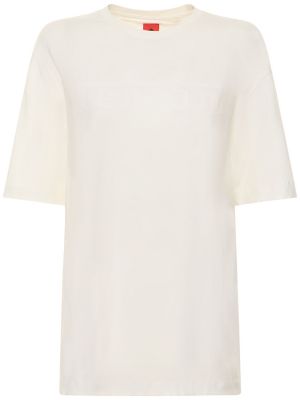 Jersey t-shirt aus baumwoll Ferrari weiß