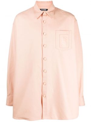 Βαμβακερό πουκάμισο Raf Simons ροζ