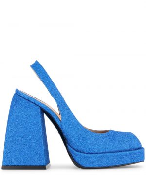 Полуотворени обувки на платформе Nodaleto синьо