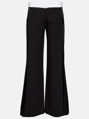 Kalhoty s nízkým pasem relaxed fit Victoria Beckham černé