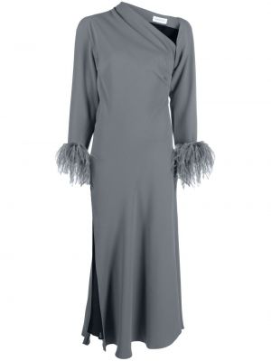 Vakarinė suknelė su plunksnomis 16arlington pilka
