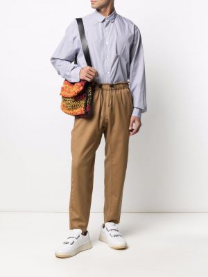 Pantalones rectos con cordones Corelate marrón