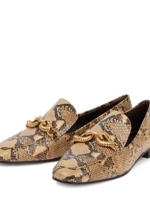 Kožené loafers s hadím vzorem Tory Burch