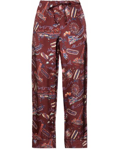 Satynowe spodnie Alexachung, fioletowy