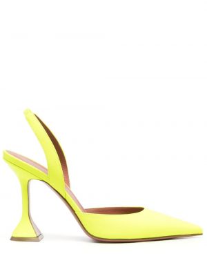 Полуотворени обувки с отворена пета Amina Muaddi жълто