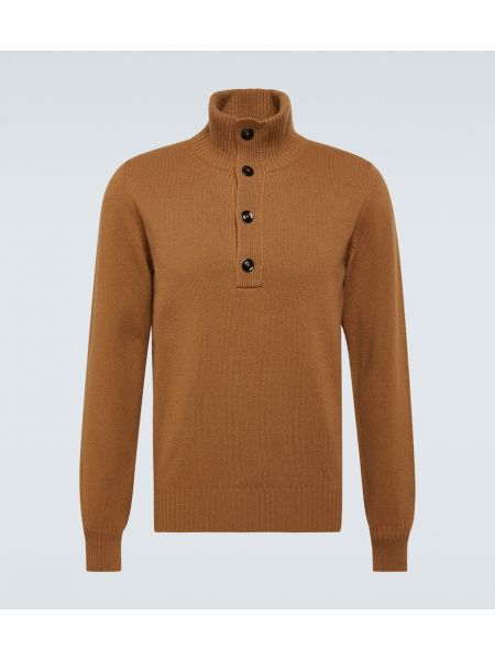 Cashmere ull strikkegenser Tom Ford brun