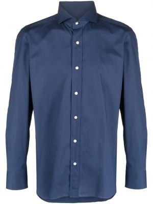 Памучна риза Borrelli синьо
