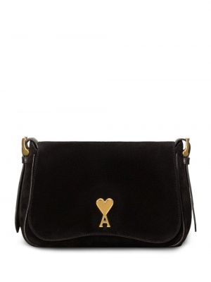 Велурени чанта за ръка Ami Paris черно