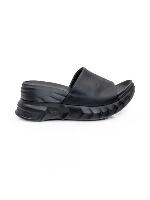 Chaussures de ville en cuir à talons compensés Givenchy noir