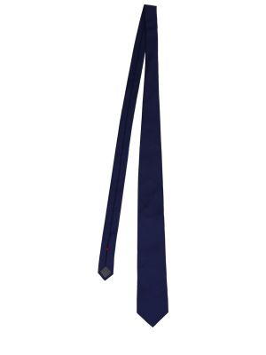 Cravate en soie Brunello Cucinelli bleu