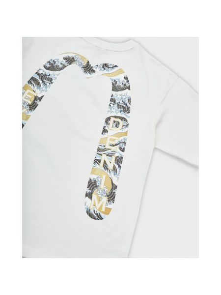 Camiseta con estampado Evisu blanco