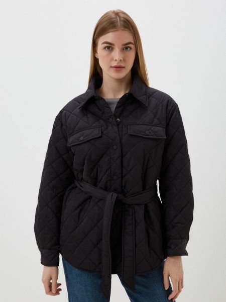 Утепленная демисезонная куртка Zolla черная