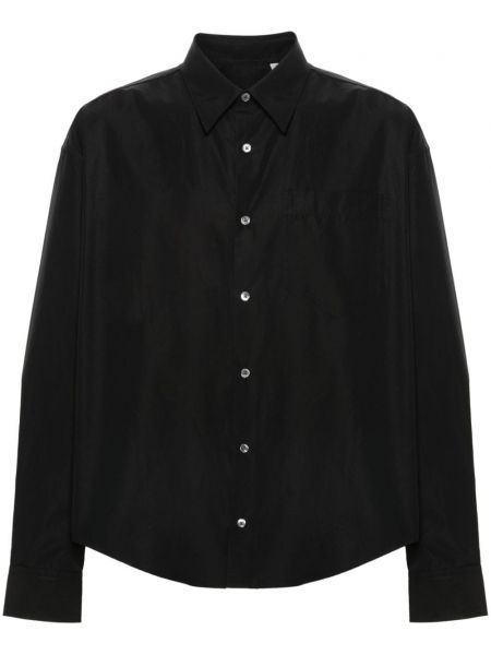 Βαμβακερό πουκάμισο Ami Paris μαύρο