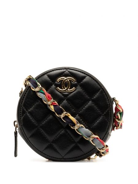 Apaļa soma Chanel Pre-owned melns