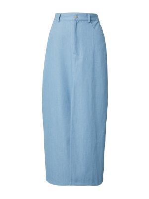 Džínsová sukňa Pieces modrá