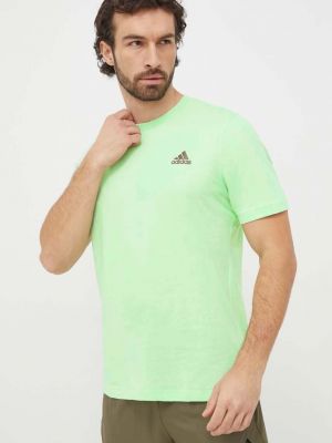Koszulka bawełniana Adidas zielona