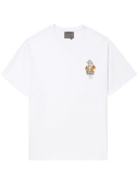 Bavlněné tričko s potiskem Musium Div. bílé