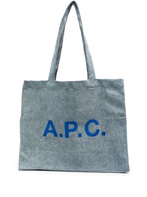 Trykt shoppingbag A.p.c. blå