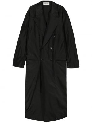 Hedvábný kabát Saint Laurent černý