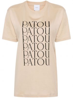 Βαμβακερή μπλούζα Patou μπεζ
