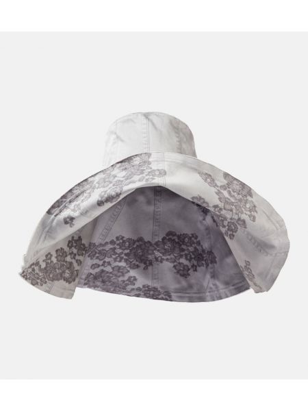 Oversized bavlnený vedro klobúk Acne Studios fialová