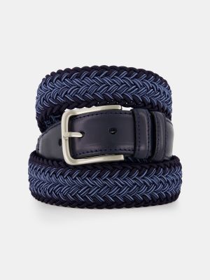 Cinturón con trenzado Mirto azul