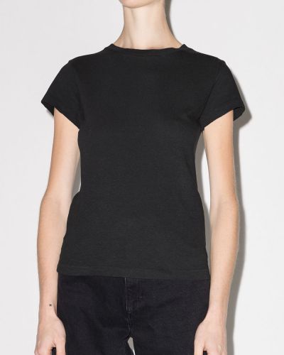 T-shirt aus baumwoll mit rundem ausschnitt Re/done schwarz