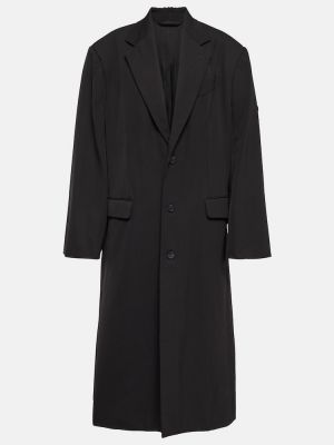 Płaszcz wełniany Balenciaga czarny