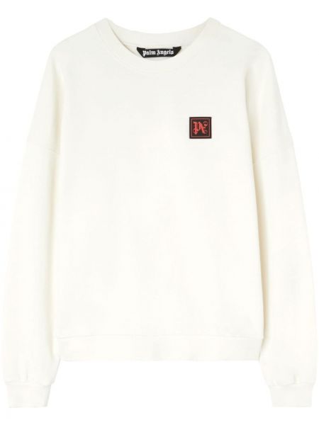 Sweatshirt mit rundem ausschnitt Palm Angels weiß