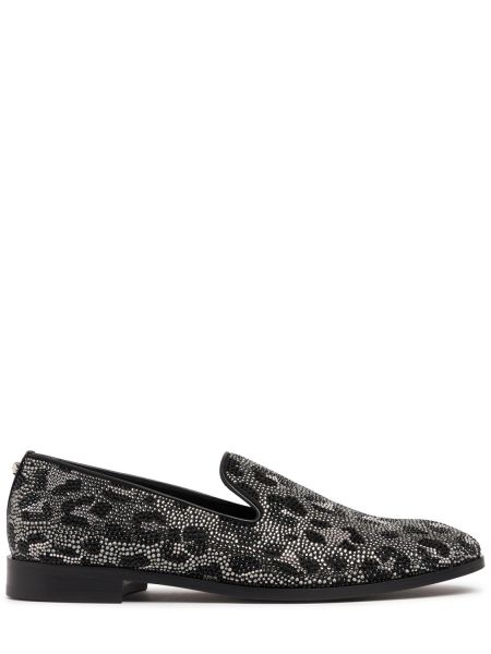 Kveld leopard tøfler Versace svart