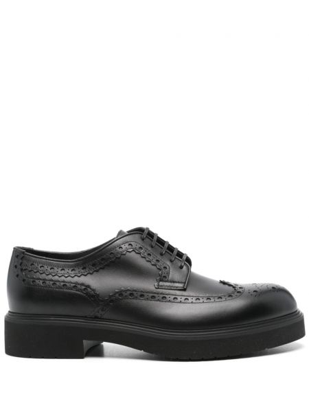 Læder brogues Ferragamo sort