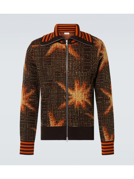 Cardigan i uld med print Dries Van Noten