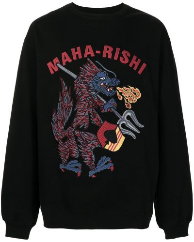 Raštuotas džemperis Maharishi juoda