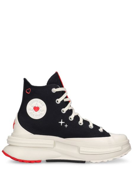 Yıldız deseni koşu ayakkabısı Converse siyah