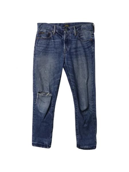 Jeansy bawełniane Ralph Lauren Pre-owned niebieskie