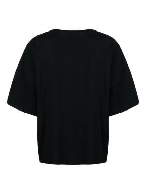 T-shirt en coton à col v Bimba Y Lola noir
