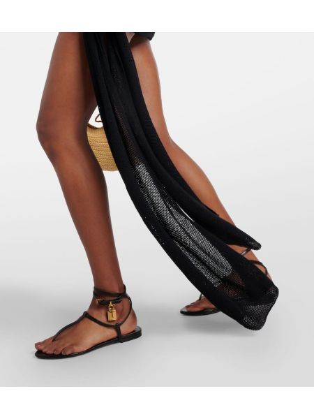 Mini spódniczka bawełniana drapowana Aya Muse czarna