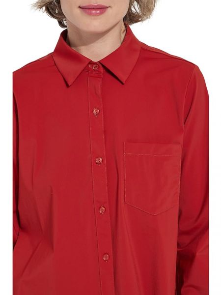 Пуховая рубашка на пуговицах Lysse красная