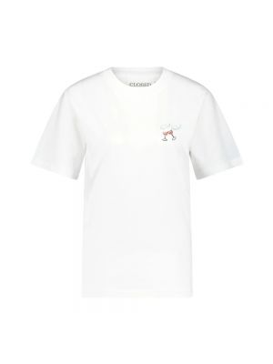 T-shirt mit print Closed weiß