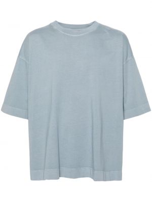 T-shirt en coton col rond Dries Van Noten bleu