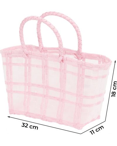 Átlátszó bevásárlótáska Glamorous rózsaszín