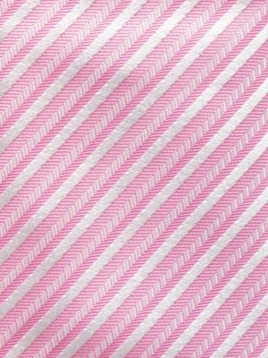 Jedwabny krawat w paski Emporio Armani różowy
