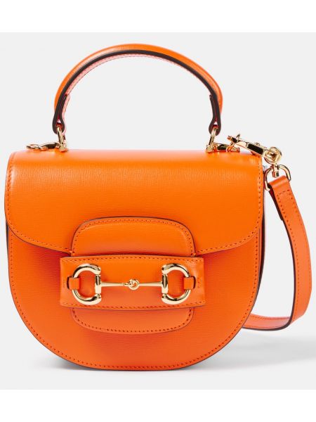 Læder mini taske Gucci orange