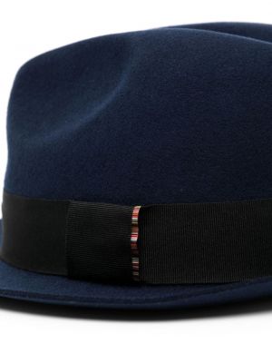 Dryžuotas vilnonis kepurė Paul Smith mėlyna