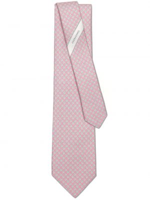Selyem nyakkendő nyomtatás Ferragamo